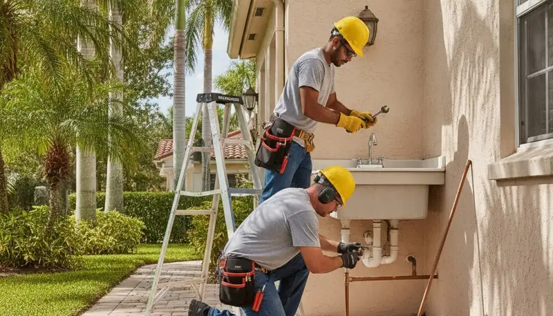 Fort Lauderdale, FL emergency plumbing repair service for residential and commercial leaks and clogs