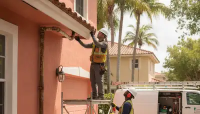 Fort Lauderdale, FL emergency plumbing repair service truck with tools and branding