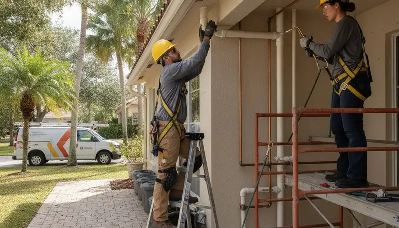 Fort Lauderdale, FL plumbing repair service for emergency leak and pipe repair on a home call