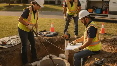 Fort Lauderdale, FL septic repair plumber servicing residential systems after heavy rain damage