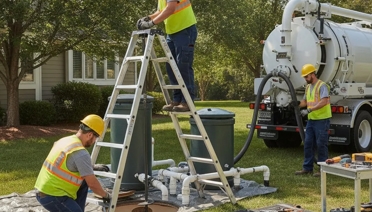 Fort Lauderdale, FL plumbers repairing septic system for homes during emergency service call