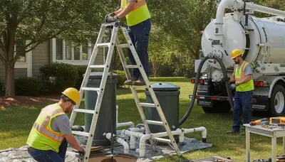Fort Lauderdale, FL plumbers repairing septic system for homes during emergency service call