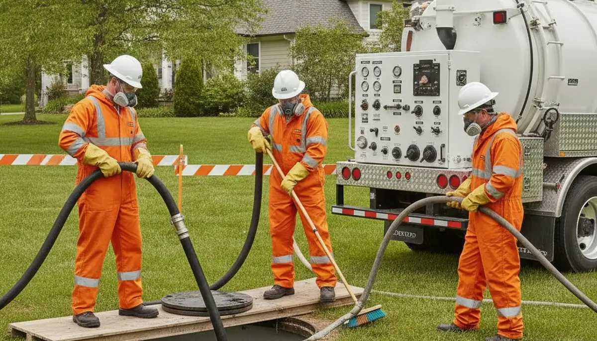 Fort Lauderdale, FL septic tank cleaning service truck for home plumbing repairs