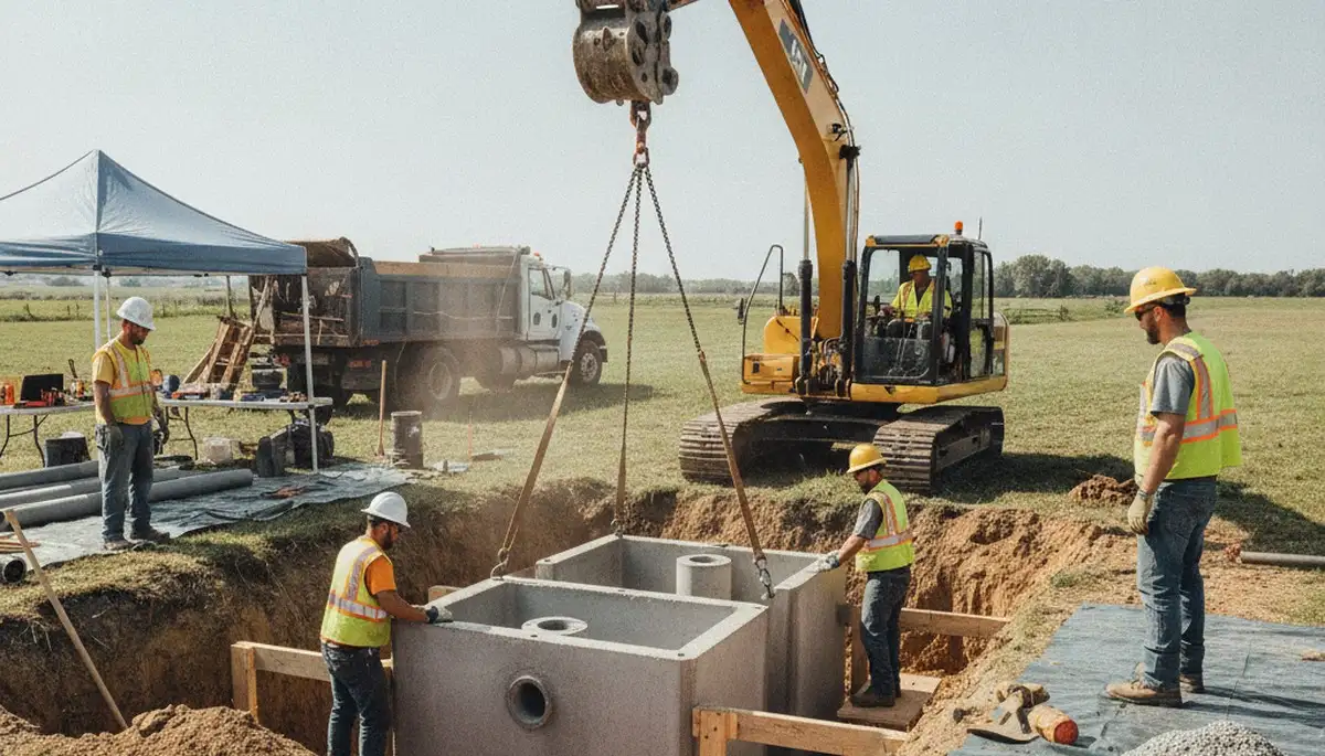 Septic tank installation crew serving Fort Lauderdale, FL homes with professional plumbing repair service