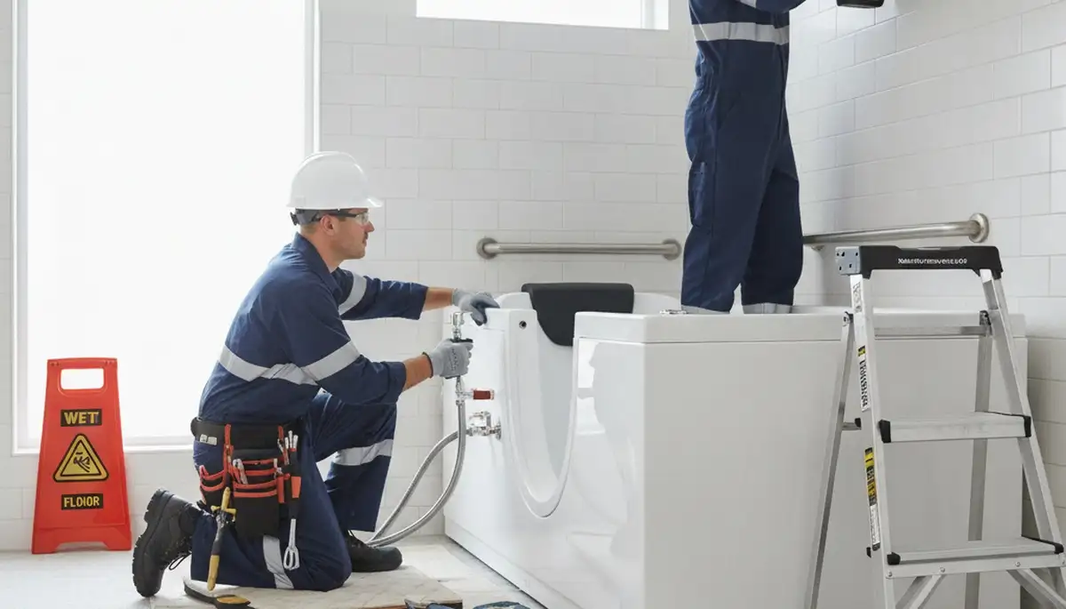 Walk-in tub plumbing installation for Fort Lauderdale, FL home by local emergency plumbers